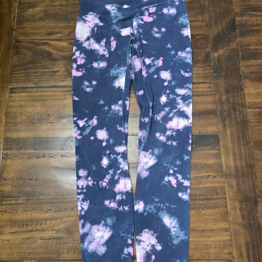 Lululemon Align High-Rise Leggings 25" Tie Dye Pink Blue Size 2